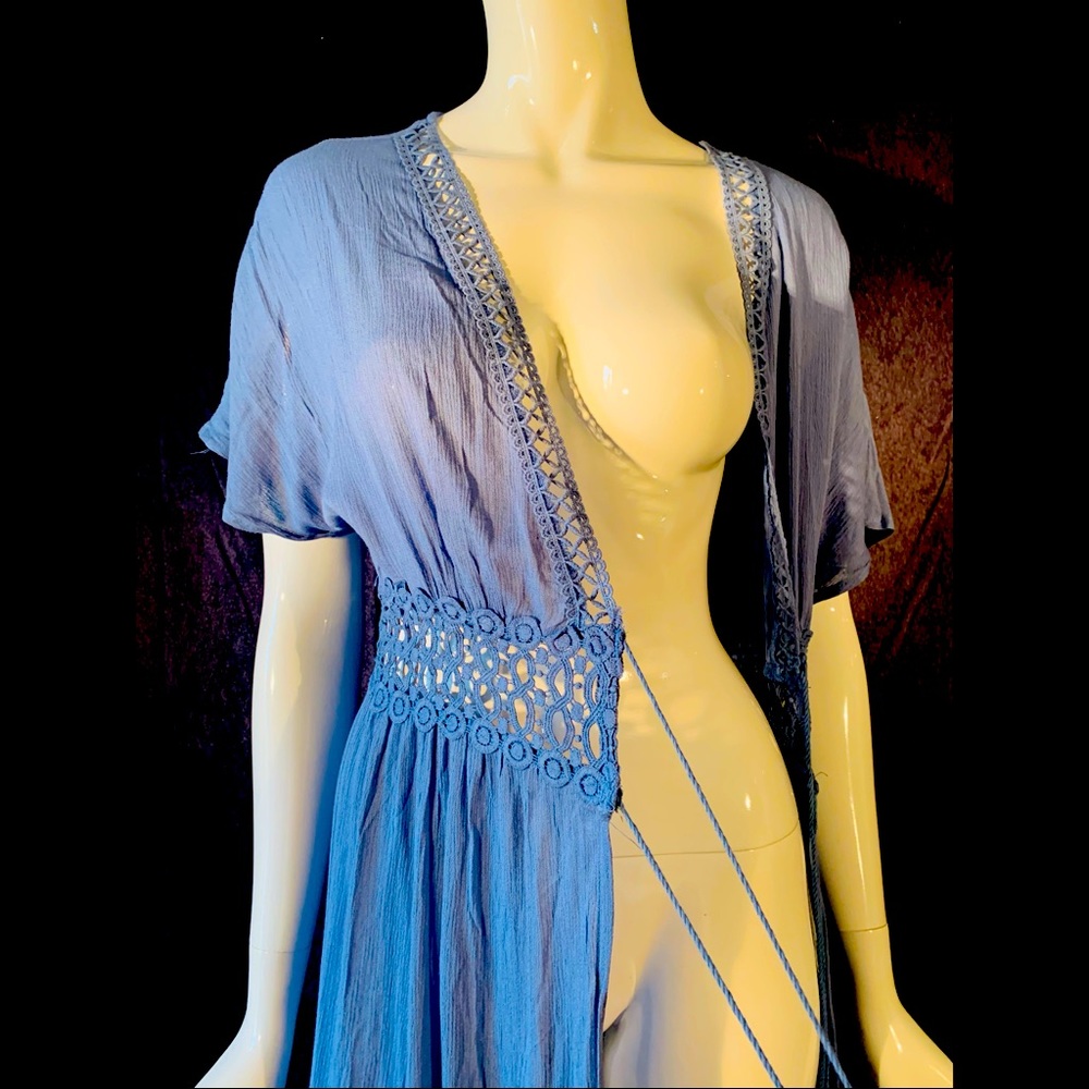 Long Blue Cardigan